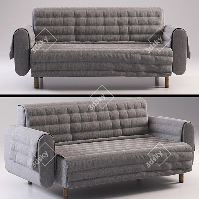 Kouet Sofa: Comfort & Elegance 3D model image 1