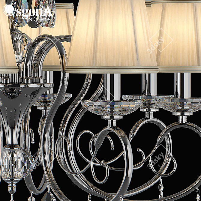 Luxury Pendant Chandelier: Ricerco Osgona 3D model image 2