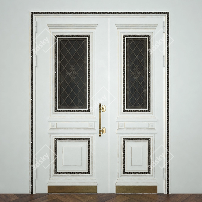 Guardian Palace Double Door 3D model image 1