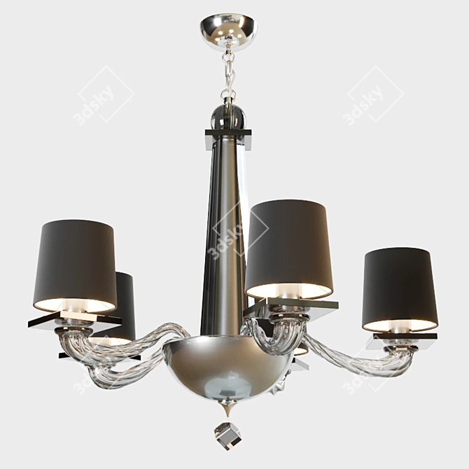 Elegant Stellare Piccolo Wall Mirror 3D model image 1