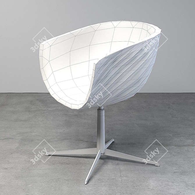 DERBY Segis Armchair: Elegant Design & Multiple Bases 3D model image 3