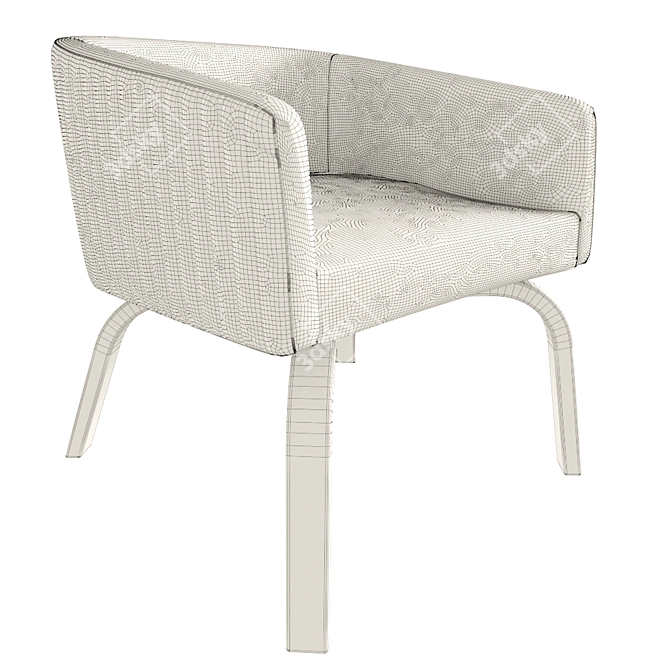 Lolyta Armchair: Stylish, Compact, Comfortable 3D model image 2