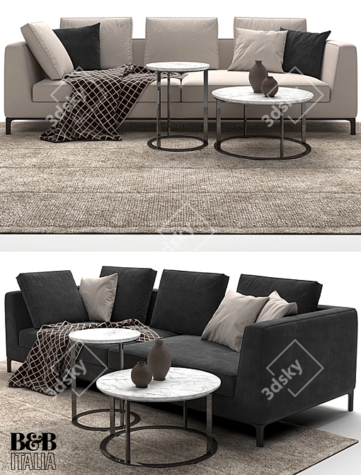 Maxalto Lucrezia Sofa: Customizable Elegance 3D model image 2
