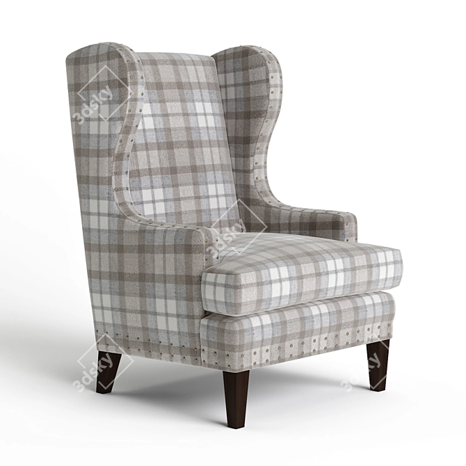 Stylish Aiden Armchair by Marko Kraus 3D model image 1
