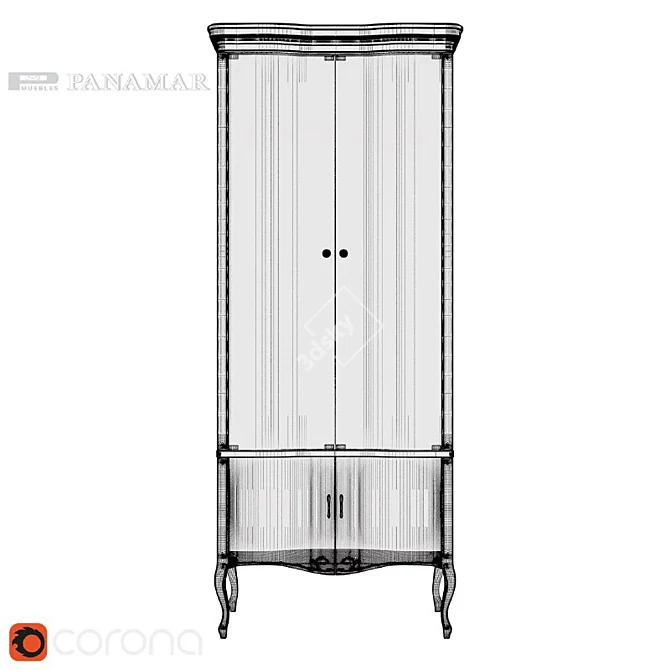 PANAMAR Natural Wood Showcase 3D model image 2