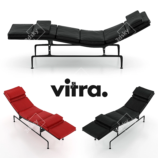 Vitra Soft Pad Chaise: Stylish and Comfortable 3D model image 3