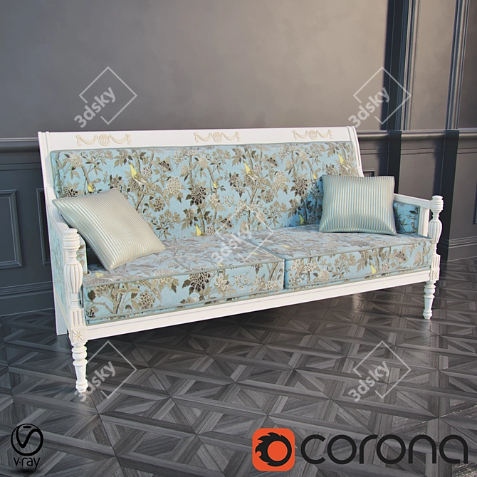 Keng Macon Armchair: Stylish Comfort 3D model image 1
