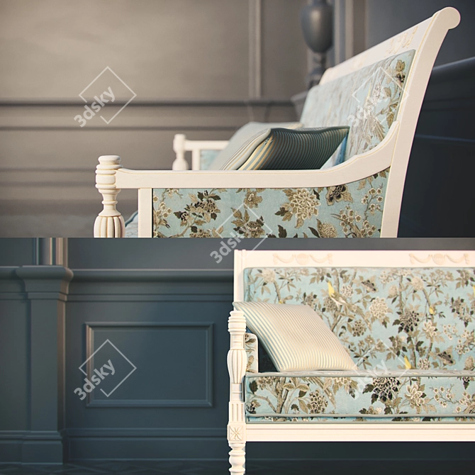 Keng Macon Armchair: Stylish Comfort 3D model image 2