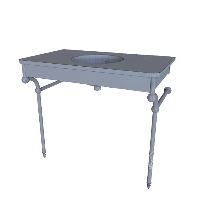 Etoile Metal Round Washstand 3D model image 3