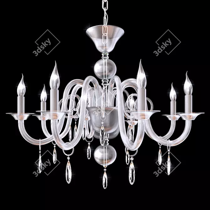 Crystal Glow Chandelier 3D model image 1