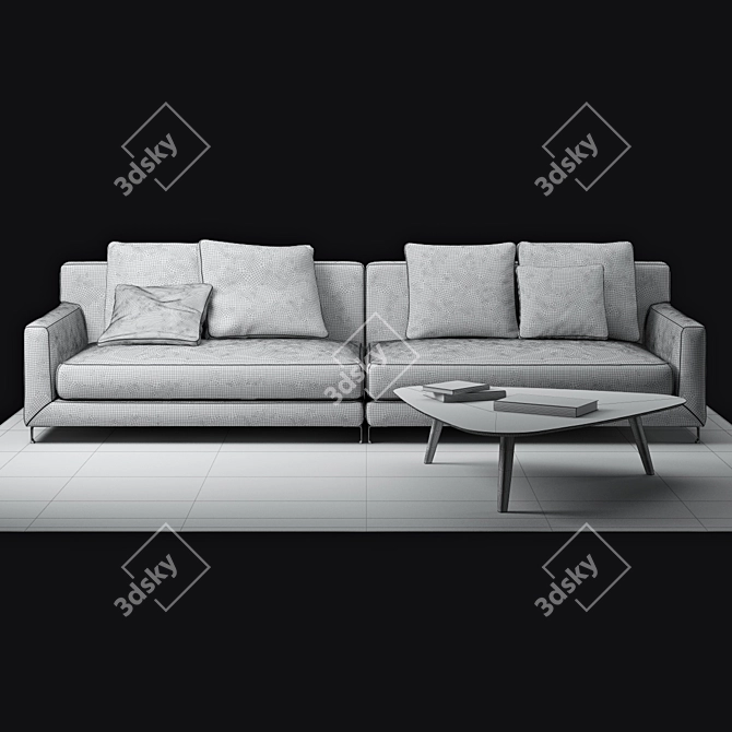 - Modern elegance: Minotti Allen Sofa & Sullivan Table
- Sleek sophistication: Minotti Allen Sofa & Sullivan Table
-  3D model image 3