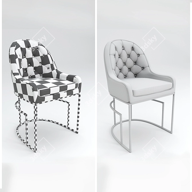 Luxury Deco Chair: Jacopo-B 3D model image 2
