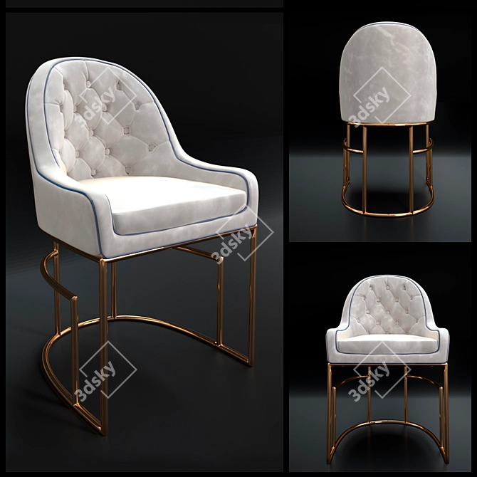 Luxury Deco Chair: Jacopo-B 3D model image 3
