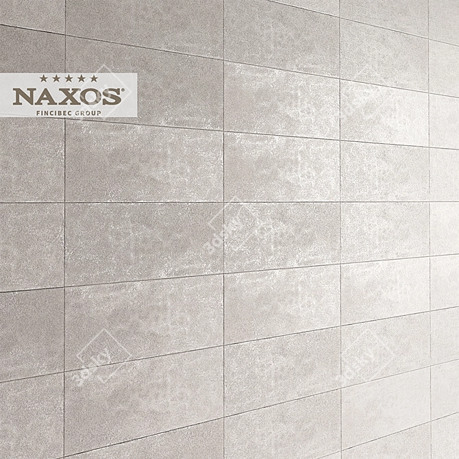 Naxos Ceramica RAKU: Silvery & Symbol-Turquoise 26x60.5cm Tiles 3D model image 2