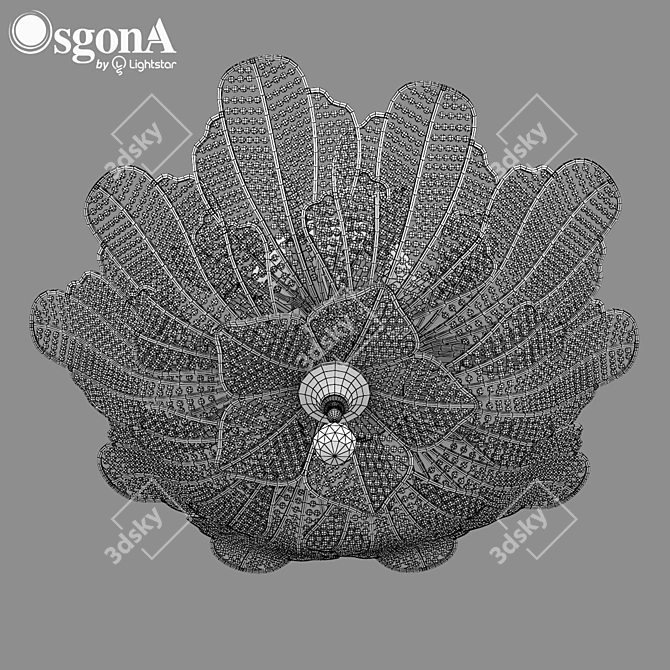 Elegant Riccio Osgona Ceiling Light 3D model image 3