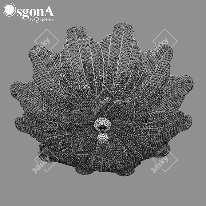 Elegant Riccio Osgona Ceiling Chandelier 3D model image 3