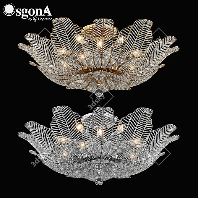 Elegant Crystal Ceiling Chandelier 3D model image 1