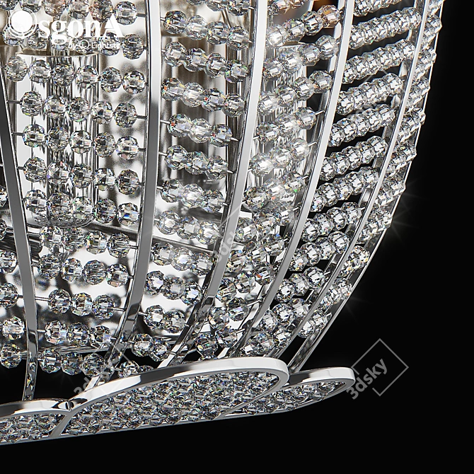 Riccio Osgona Crystal Chandelier 3D model image 2