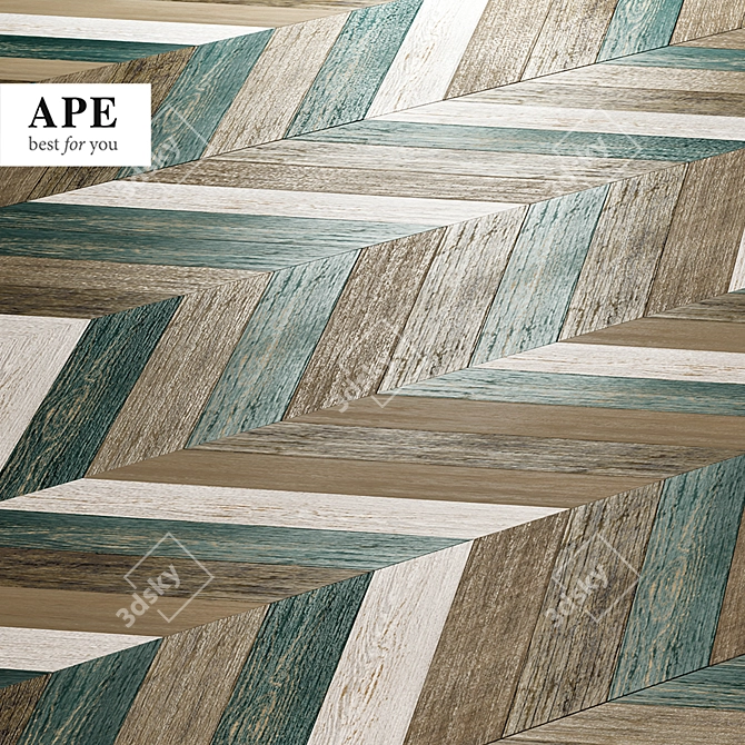 APE Ceramica Chevron Porcelain Tiles 3D model image 1