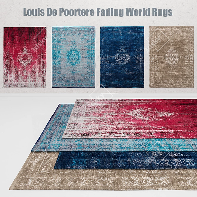 Louis De Poortere Fading World Rugs - Timeless Elegance for Every Space 3D model image 1