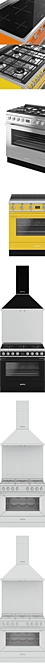 Smeg Portofino Gas Range  High-quality Italian Design  3D model image 2