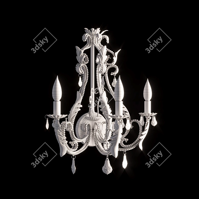 Regal Crystal Chandelier 3D model image 3