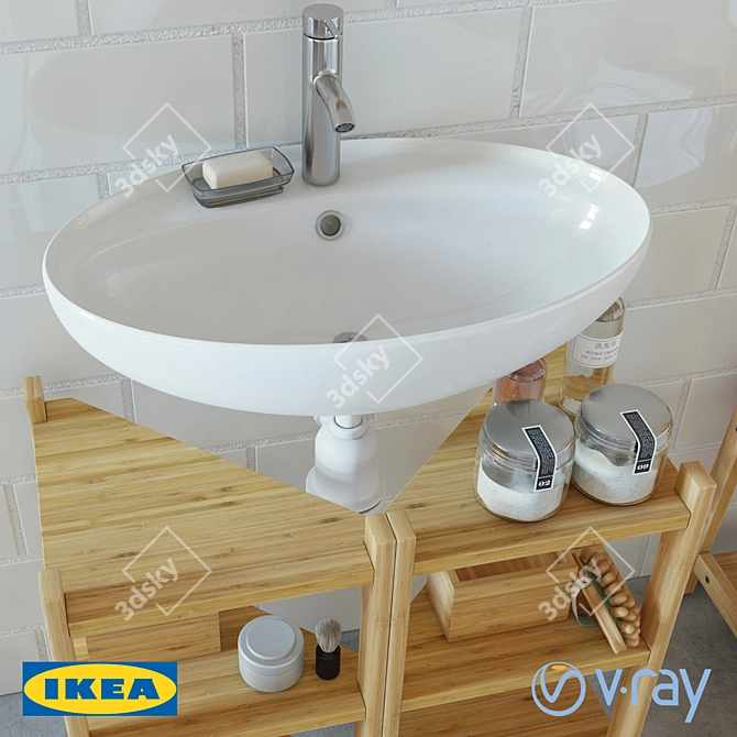 Modern and Stylish Rogrund Bathroom Set 3D model image 2