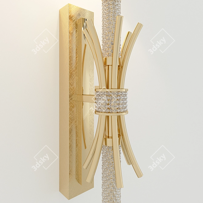 Deluxe Crystal Gold Bra Chandelier 3D model image 2