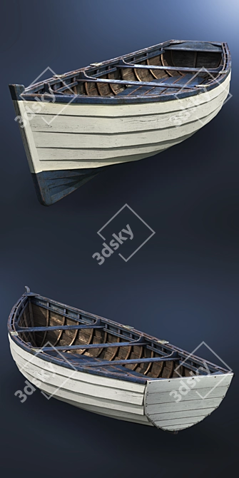 Low Poly Boat: High-Resolution Textures & Multiple Render Options 3D model image 2