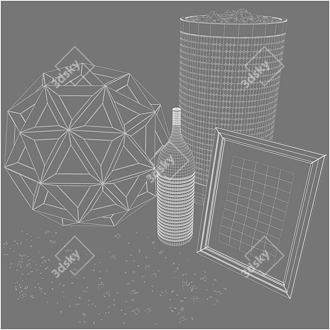 Stylish Decor Set 3D model image 3