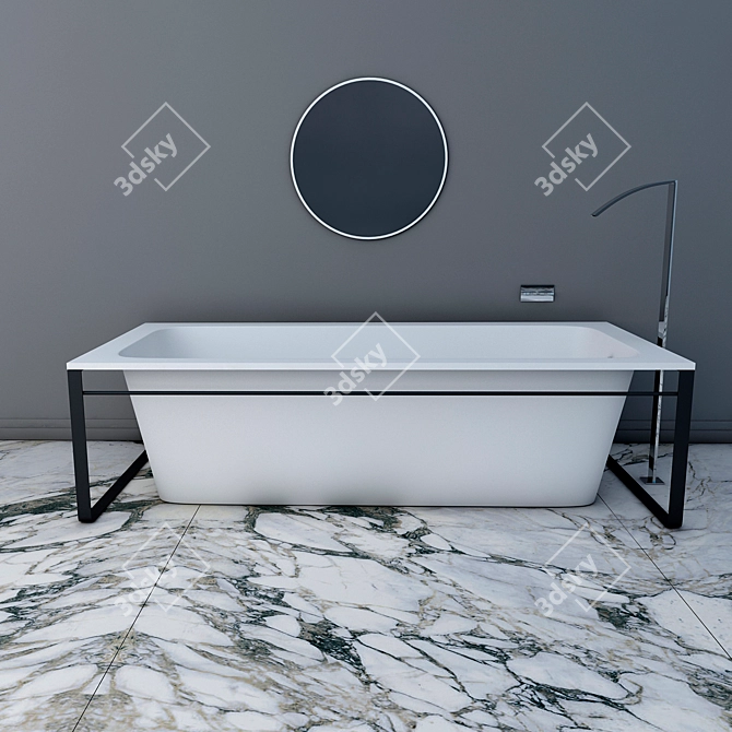 MODUL Krion Tub with IMAGINE Tap 3D model image 2