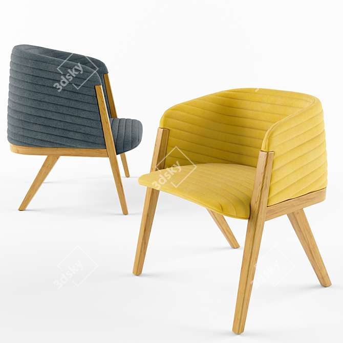 Italian Mafalda Chair: Elegant & Comfortable 3D model image 2