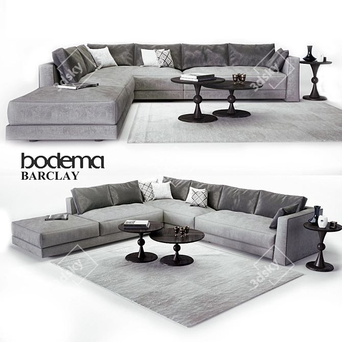 Bodema Barclay Console Corner Sofa 3D model image 1