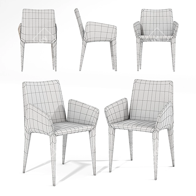 Elegant Bonaldo Miss Filly Chair 3D model image 2