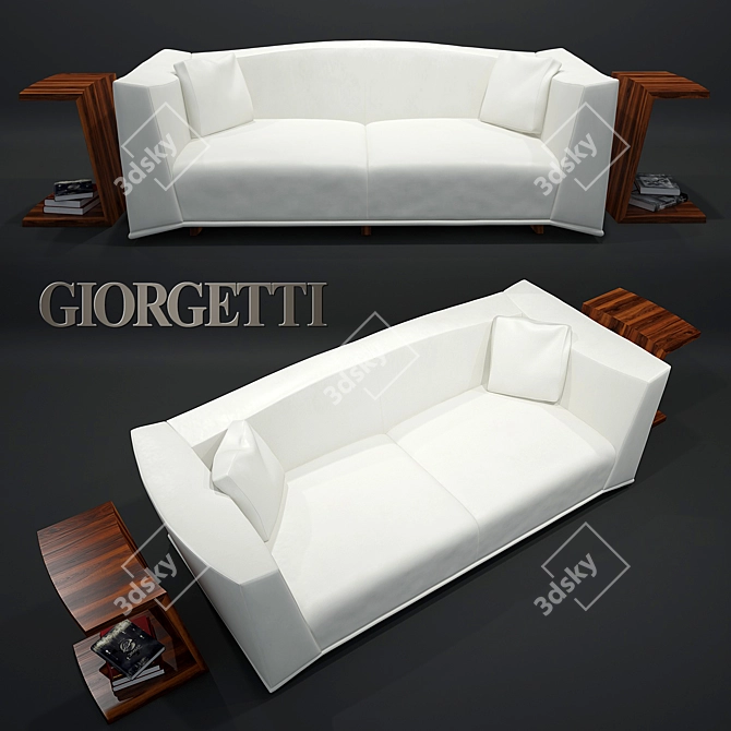 Elegant Giorgetti Mould Sofa: Timeless Comfort 3D model image 1
