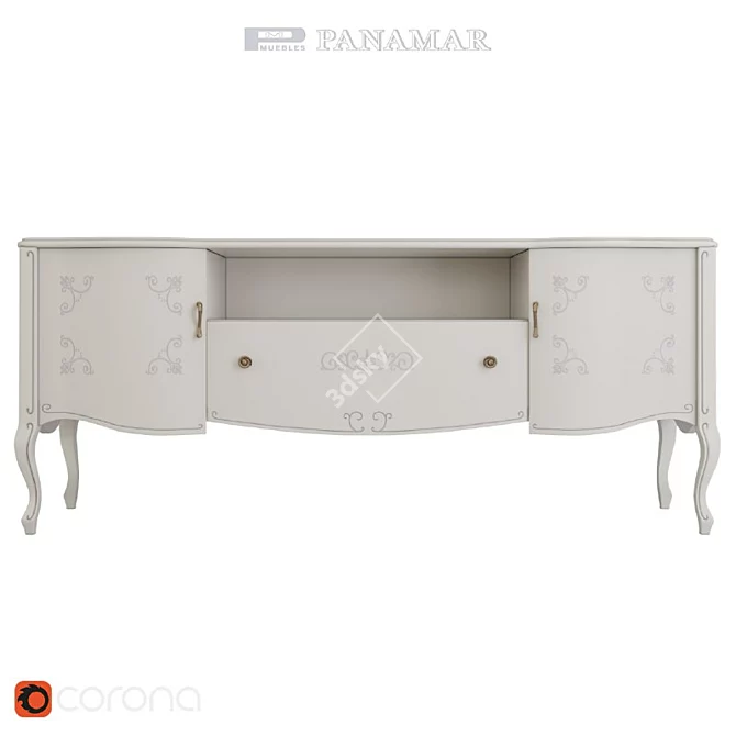 PANAMAR Corona TV Stand 3D model image 1