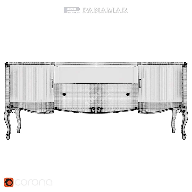 PANAMAR Corona TV Stand 3D model image 2