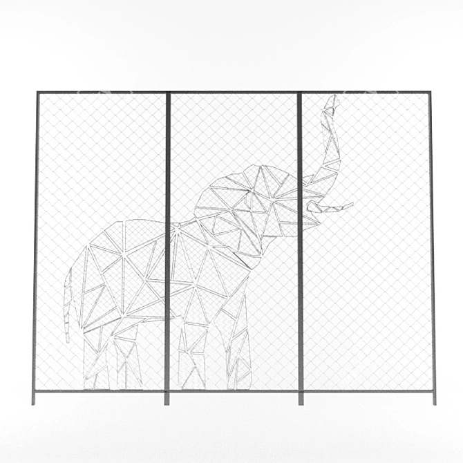 Lace Mesh Fence 3D model image 1