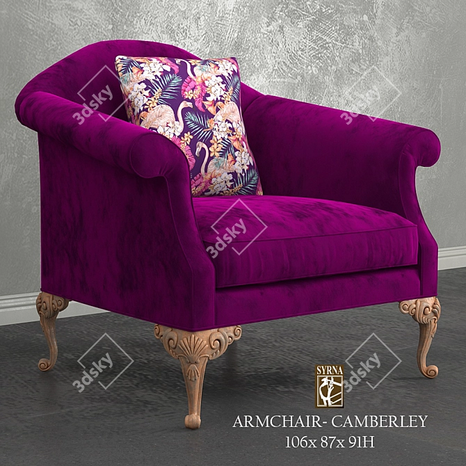Camberley Armchair: Sleek & Stylish 3D model image 1
