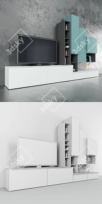 Elegant Wall Units by Dall'Agnese 3D model image 2