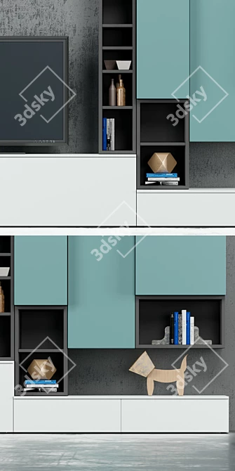Elegant Wall Units by Dall'Agnese 3D model image 3