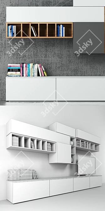 Elegant Italian Wall Design 3D model image 3