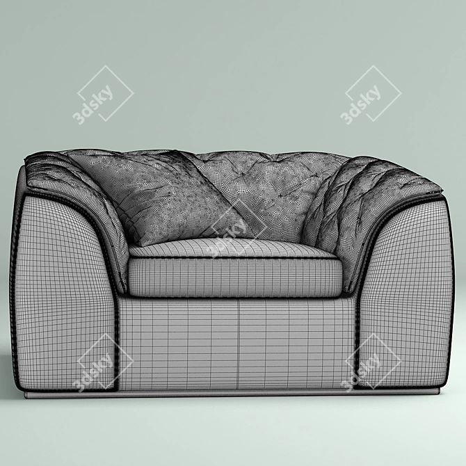 Elegant Collins Sofa 3D model image 3