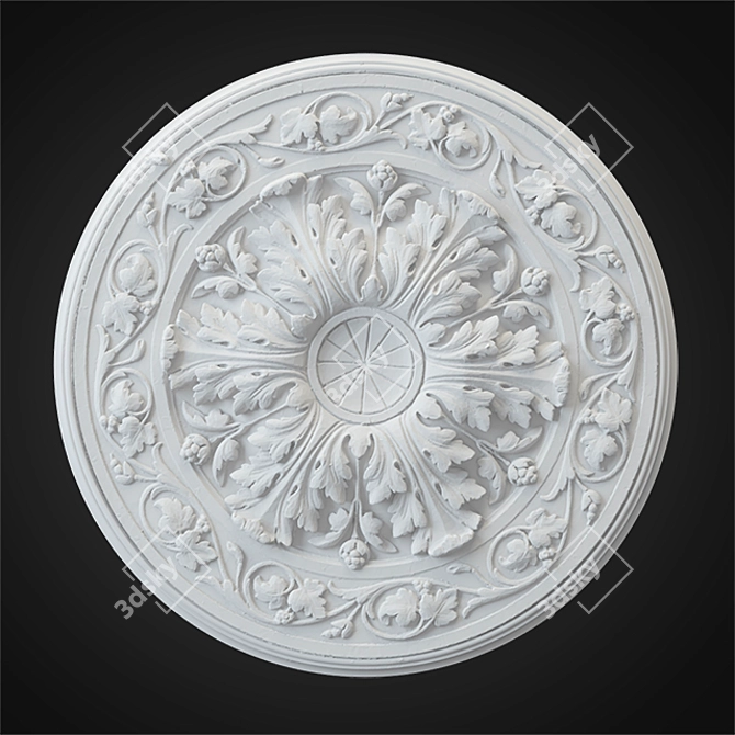 Gypsum Rosette Decoration - 3D 3D model image 1