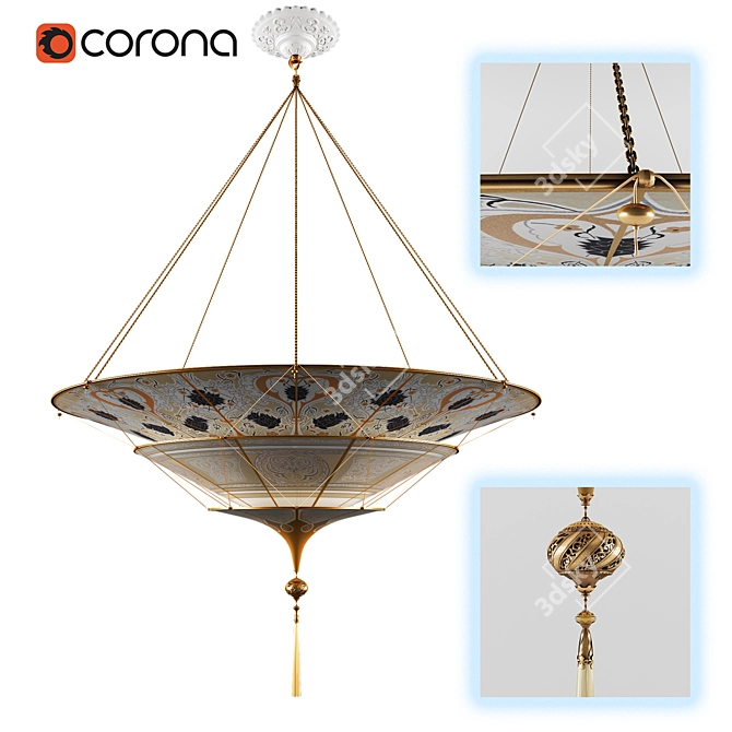 Elegant Geometric Silk Scheherazade 3D model image 1