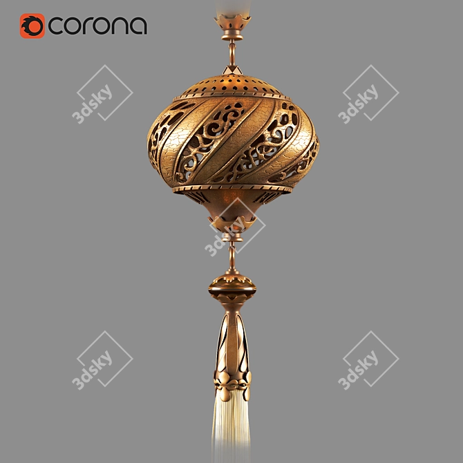 Elegant Geometric Silk Scheherazade 3D model image 2