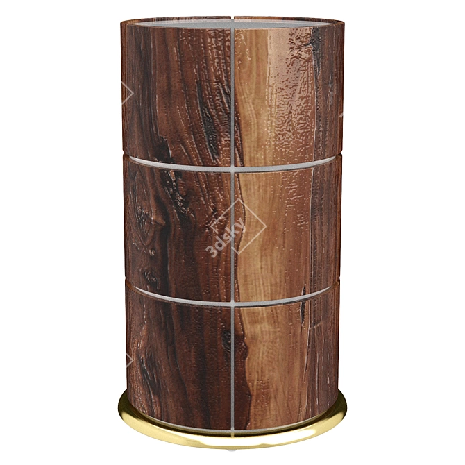 3-Container Bedside Table - 44x44x75cm 3D model image 1