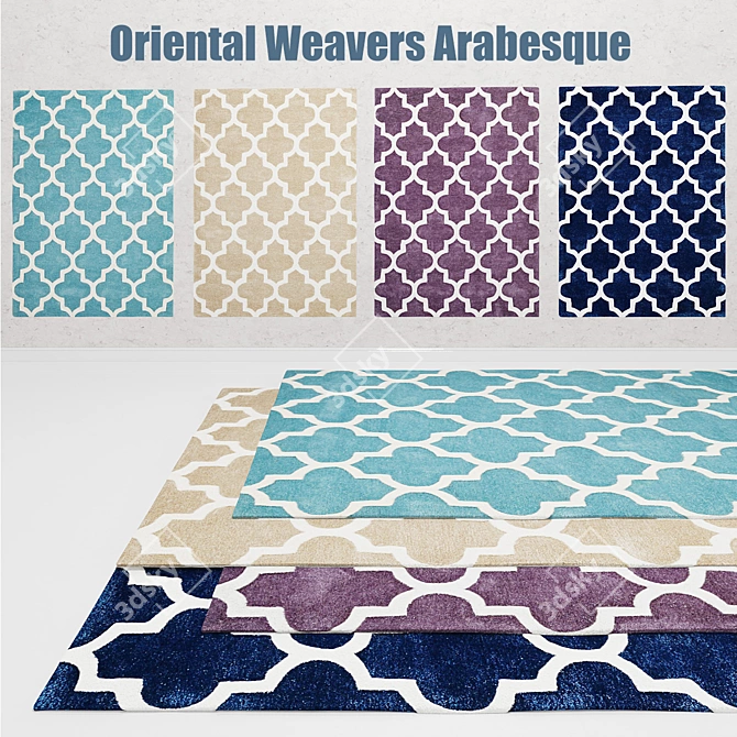 Arabesque Collection: Elegant Oriental Weavers Rugs 3D model image 1