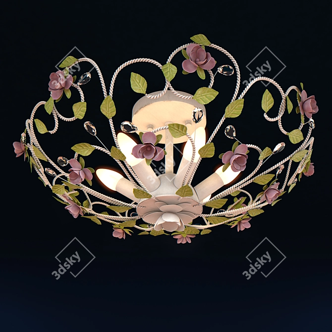 Elegant Bouquet Chandelier 3D model image 1