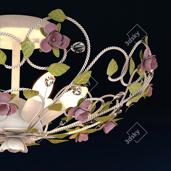 Elegant Bouquet Chandelier 3D model image 2